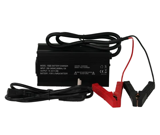 14.6V 20A LiFePO4 Battery Charger, 2-Stage Automatic Intelligent LiFePO4 Lithium Battery Charger Suitable for 12 V (12.8 V) Lithium Battery