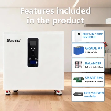 BetterESS 51.2V 628Ah 32kWh All-in-One Mobile ESS LiFePO4 Battery Energy Storage System with 12kW Three-Phase Hybrid Inverter Smart BMS MPPT & Equalization Module