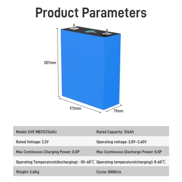EVE 314Ah MB31 LiFePO4 Battery Cells - Brand New Grade A with QR Code